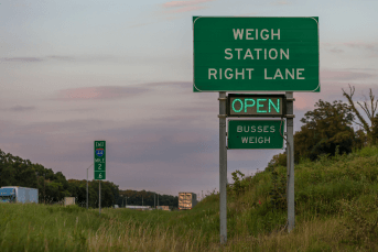 weight station sign
